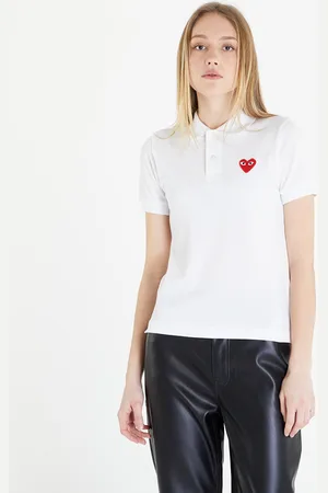 Comme des Garçons Camiseta Heart Logo Polo Short Sleeve Tee L