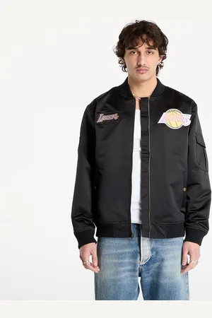 Mitchell & Ness Chaqueta NBA Team Leader Satin Vintage Logo Lakers Bomber XL