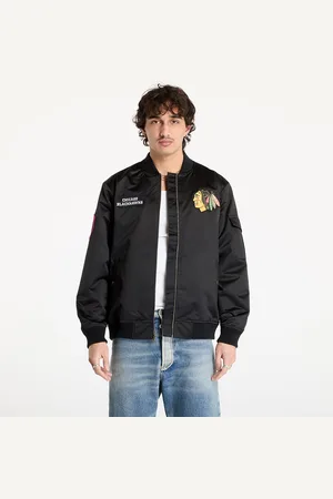 Mitchell & Ness Chaqueta NHL Team Leader Satin Current Logo Blackhawks Bomber M