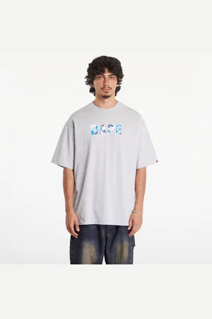 A Bathing Ape Camiseta Rhinestone Logo Relaxed Fit Short Sleeve Tee L