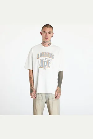 A Bathing Ape Camiseta Crack Print Pattern Logo Relaxed Fit Tee M