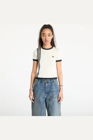 adidas Camiseta adidas Knitted 3 Stripe Short Tee L