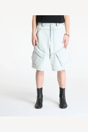 MARCELO BURLON Pantalones cortos Bleach Denim Wide Cargo Shorts L