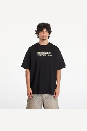 A Bathing Ape Camiseta Rhinestone Logo Relaxed Fit Short Sleeve Tee L