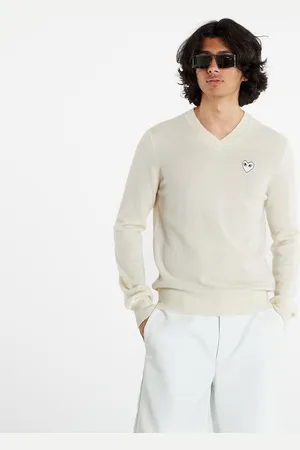 Comme des Garçons Suéter White Heart Pullover Color L