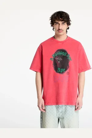 A Bathing Ape Camiseta Garment Dye Rhinestone Ape Head Relaxed Fit Tee UNISEX L