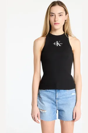 Calvin Klein Camiseta de tirantes Jeans Monologo Rib Tank Top L