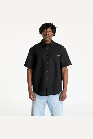 Calvin Klein Camisa Jeans Linen Cotton Shortsleeve Shirt L