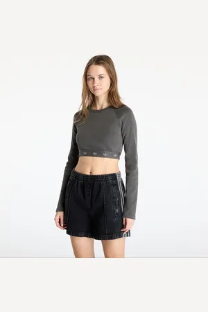 adidas Top adidas Ribbed Longsleeve Crop Top L