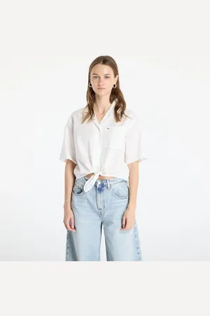 Tommy Hilfiger Camisa Tommy Jeans Crop Linen Shortsleeve Shirt L