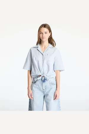 Tommy Hilfiger Camisa Tommy Jeans Crop Linen Shortsleeve Shirt L