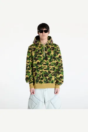 A Bathing Ape Sudadera Abc Camo Shark Half Zip Pullover Hoodie M L