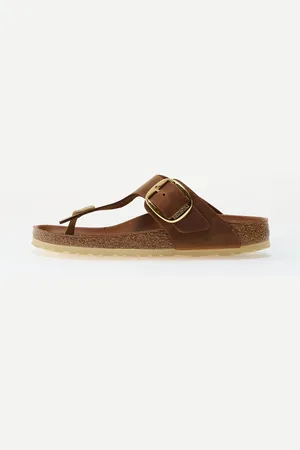 Birkenstock Zapatillas Gizeh Big Buckle Natural Leather Oiled EUR 41