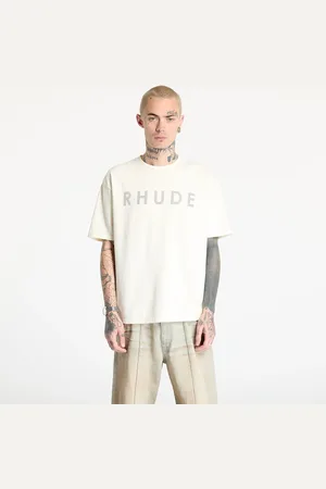 Rhude Camiseta Distressed Logo Tee L