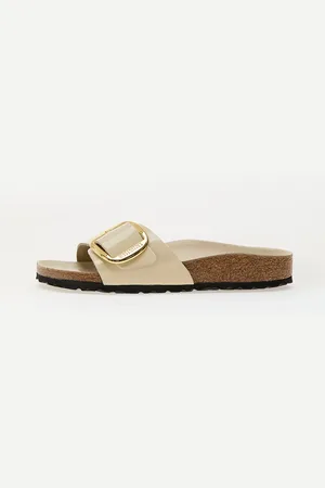 Birkenstock Zapatillas Madrid Big Buckle Natural Leather Patent EUR 36