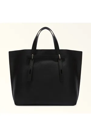 Furla Man Giove Bolso Tote Nero Piel De Ternera Double Stelvio Hombre