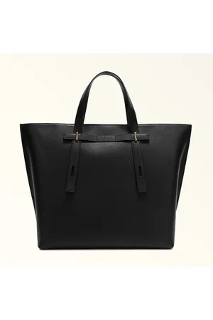 Furla Man Giove Bolso Tote Nero Piel De Ternera Milos Texturada Hombre