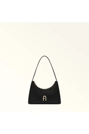 Furla Diamante Bolso De Hombro Nero Piel De Ternera Suave Mujer