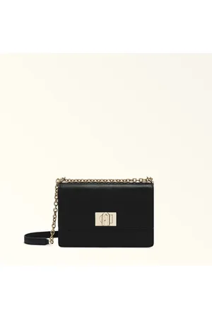 Furla 1927 Bolso Bandolera Nero Piel Texturada Mujer