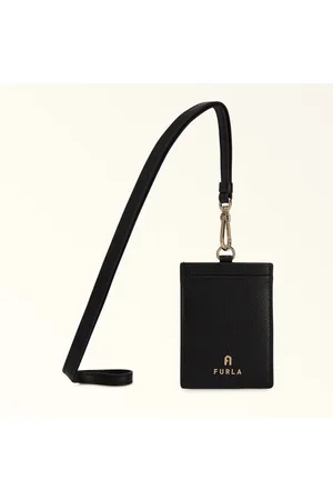Furla Camelia Portainsignia Nero Piel Texturada Mujer