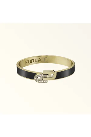 Furla Arch Double Brazalete Nero Metal + Esmalte + Estrás Mujer