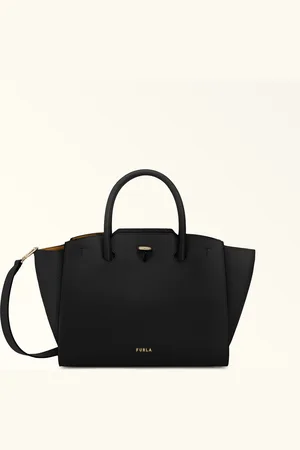 Furla Genesi Bolso Tote Nero Piel De Ternera Suave + Piel De Ternera Graneada Mujer