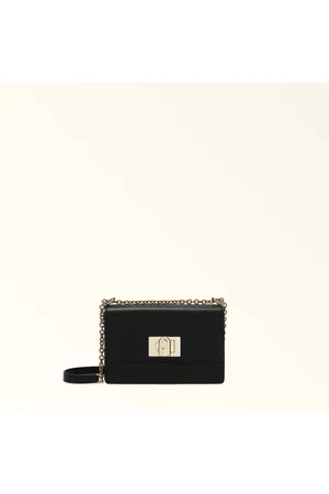 Furla 1927 Bolso Bandolera Nero Piel Texturada Mujer