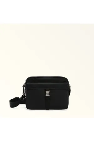 Furla Man Cosmo Bolso Bandolera Nero Nailon + Piel De Ternera Selene Hombre
