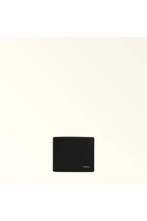 Furla Man Project Cartera Plegable Nero Piel De Ternera Milos Texturada Hombre
