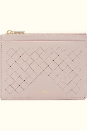 Furla Gerla Tarjetero Corolla Piel De Napa Trenzada + Piel De Napa Mujer
