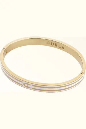 Furla Arch Stripe Brazalete Talco H Metal + Esmalte Mujer