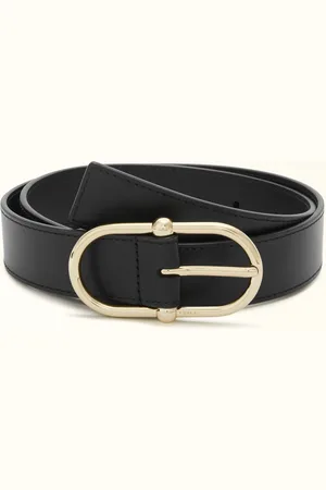 Furla Camelia Cinturón Fijo Nero Piel De Ternera Suave Mujer