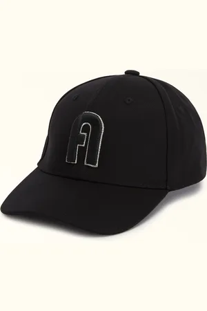 Furla Varsity Style Gorra Nero Tejido Canvas Twill Mujer