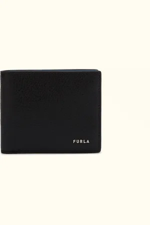 Furla Man Project Cartera Plegable Nero Piel De Ternera Milos Texturada + Piel De Ternera Lujosa Hombre