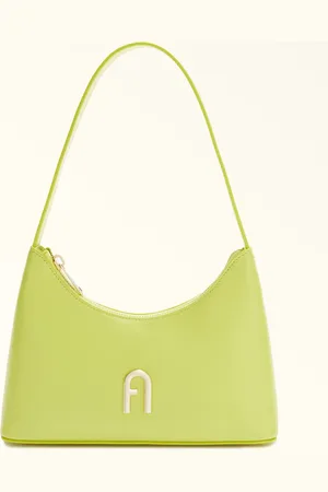 Furla Diamante Bolso De Hombro Giallo Cedro Piel De Ternera Suave Mujer