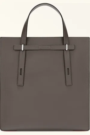 Furla Man Giove Bolso Tote Moka Piel De Ternera Graneada + Piel De Ternera Lujosa Hombre