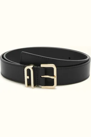 Furla Camelia Cinturón Fijo Nero Piel De Ternera Suave Mujer