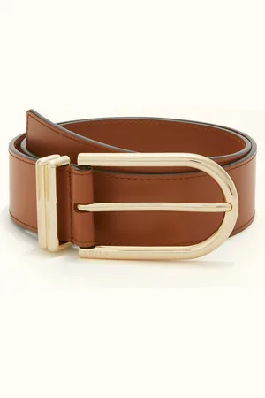 Furla Camelia Cinturón Fijo Cognac H Piel De Ternera Suave Mujer
