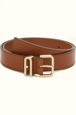 Furla Camelia Cinturón Fijo Cognac H Piel De Ternera Suave Mujer