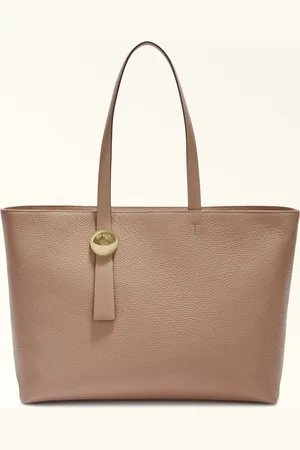 Furla Sfera Bolso Tote Greige Piel De Ternera Graneada Mujer
