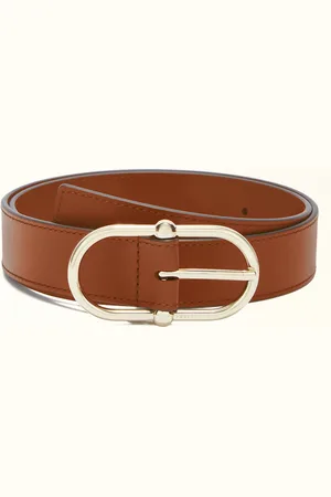 Furla Camelia Cinturón Fijo Cognac H Piel De Ternera Suave Mujer