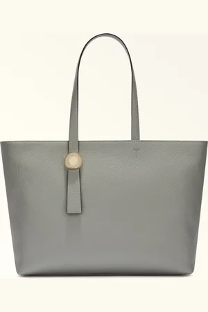 Furla Sfera Bolso Tote Cenere Piel De Ternera Graneada Mujer
