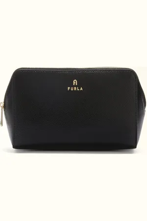 Furla Camelia Neceser Nero Piel Texturada Mujer