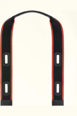 Furla Man Giove Asa De Bolso Nero Tejido De Cinta Hombre