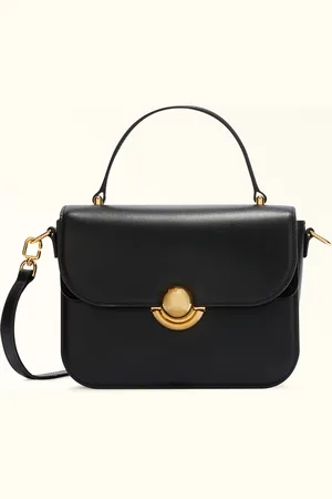 Furla Sfera Bolso De Mano Nero Piel De Ternera Suave + Ante Mujer