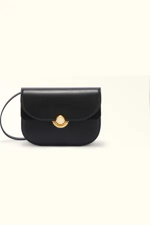 Furla Sfera Bolso Bandolera Nero Piel De Ternera Suave + Ante Mujer