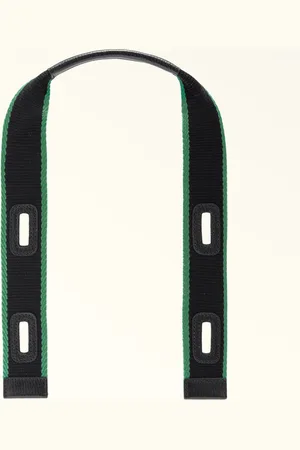 Furla Man Giove Asa De Bolso Nero Tejido De Cinta Hombre