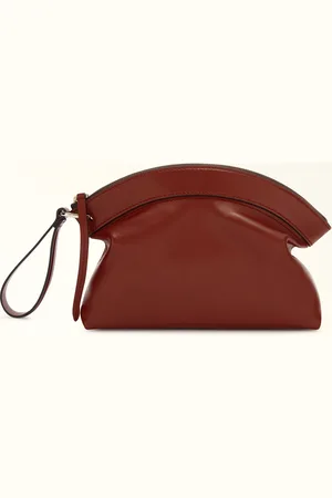 Furla Erica Pouch Xl Rosso Mattone Piel De Ternera Milano Mujer
