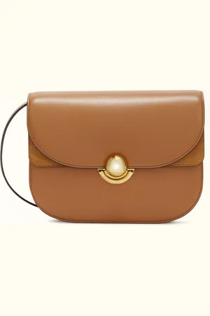 Furla Sfera Bolso Bandolera Brandy Piel De Ternera Suave + Ante Mujer