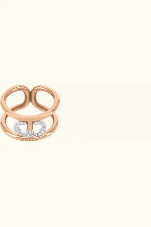 Furla Ooh Anillo Color Argento Metal + Estrás + Estrás Mujer
